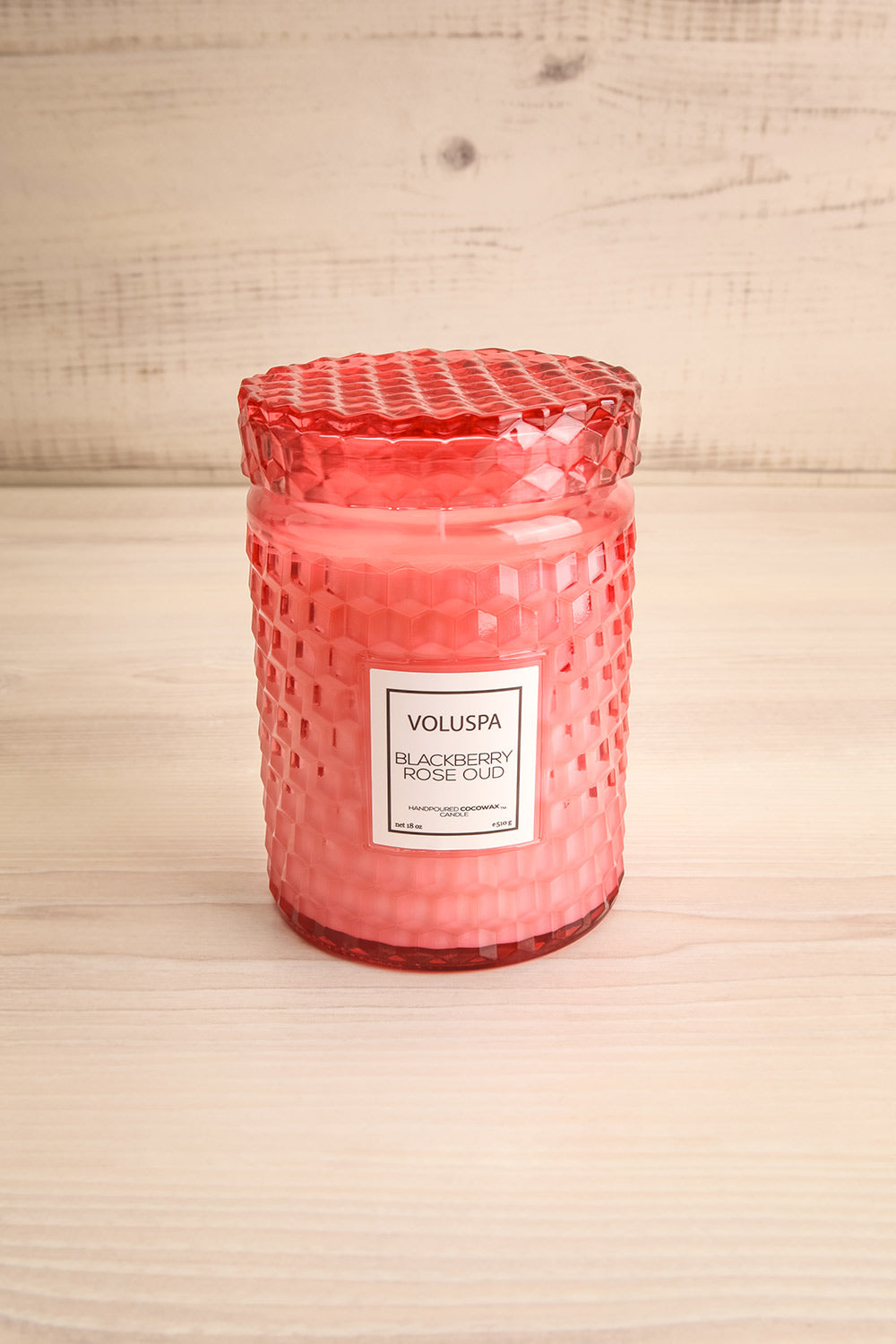 Large Textured Candle Blackberry Rose Oud | La petite garçonne closed