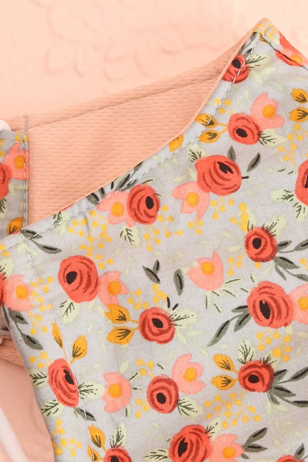 Blue Bouquet Face Mask | Boutique 1861 inside close-up