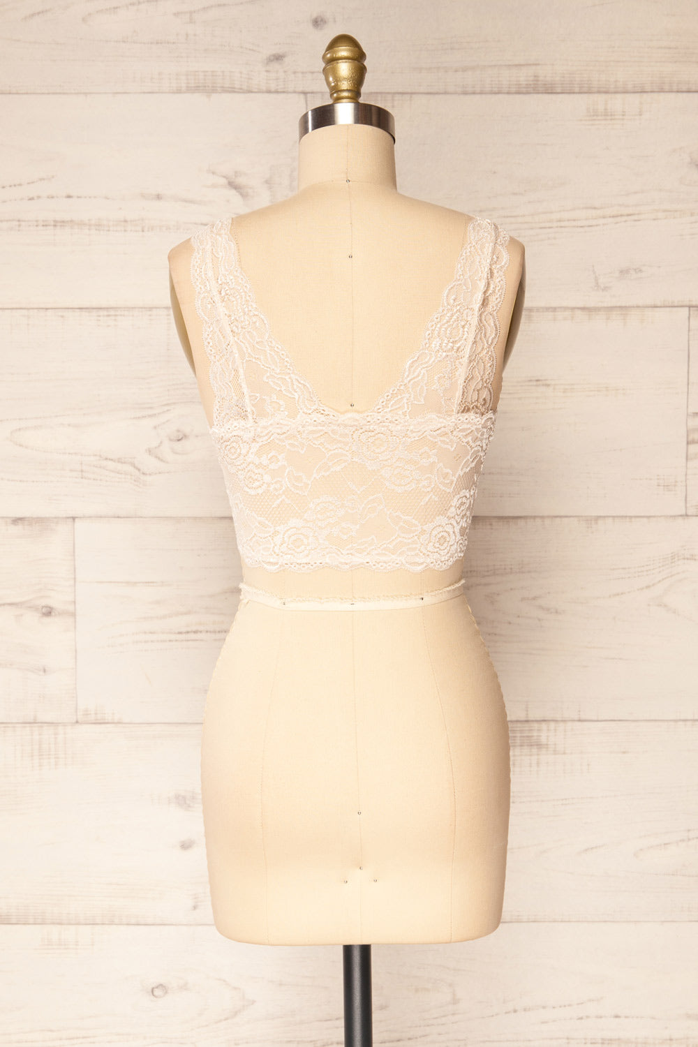Braize Ivory Lace Bralette | La petite garçonne back view