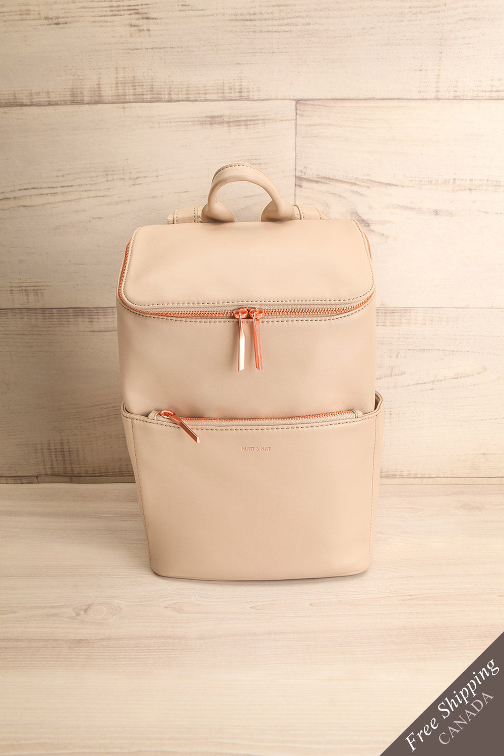 Brava Grey Matt & Nat Backpack | La petite garçonne front view