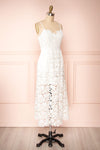 Brendais White Openwork Lace Midi Dress | Boutique 1861 side view