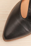 Bruca Black Pointed Toe Asymmetrical Flats | La petite garçonne flat close-up