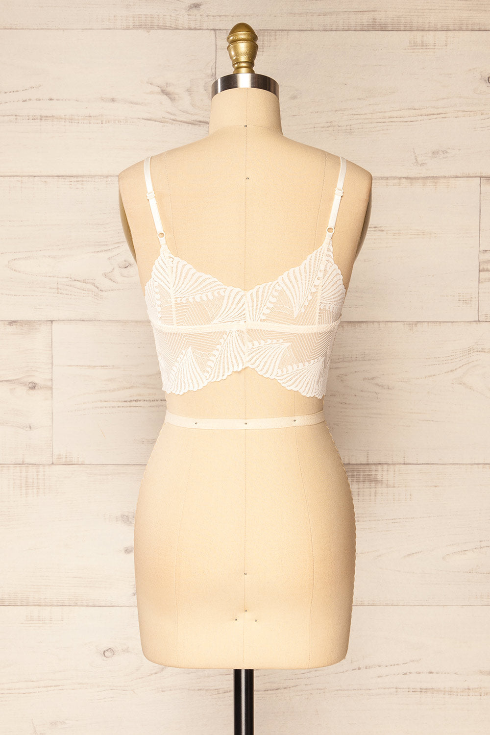 Butterflies Ivory Lace Bralette | La petite garçonne back view