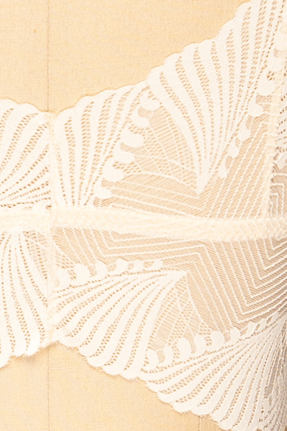 Butterflies Ivory Lace Bralette | La petite garçonne fabric