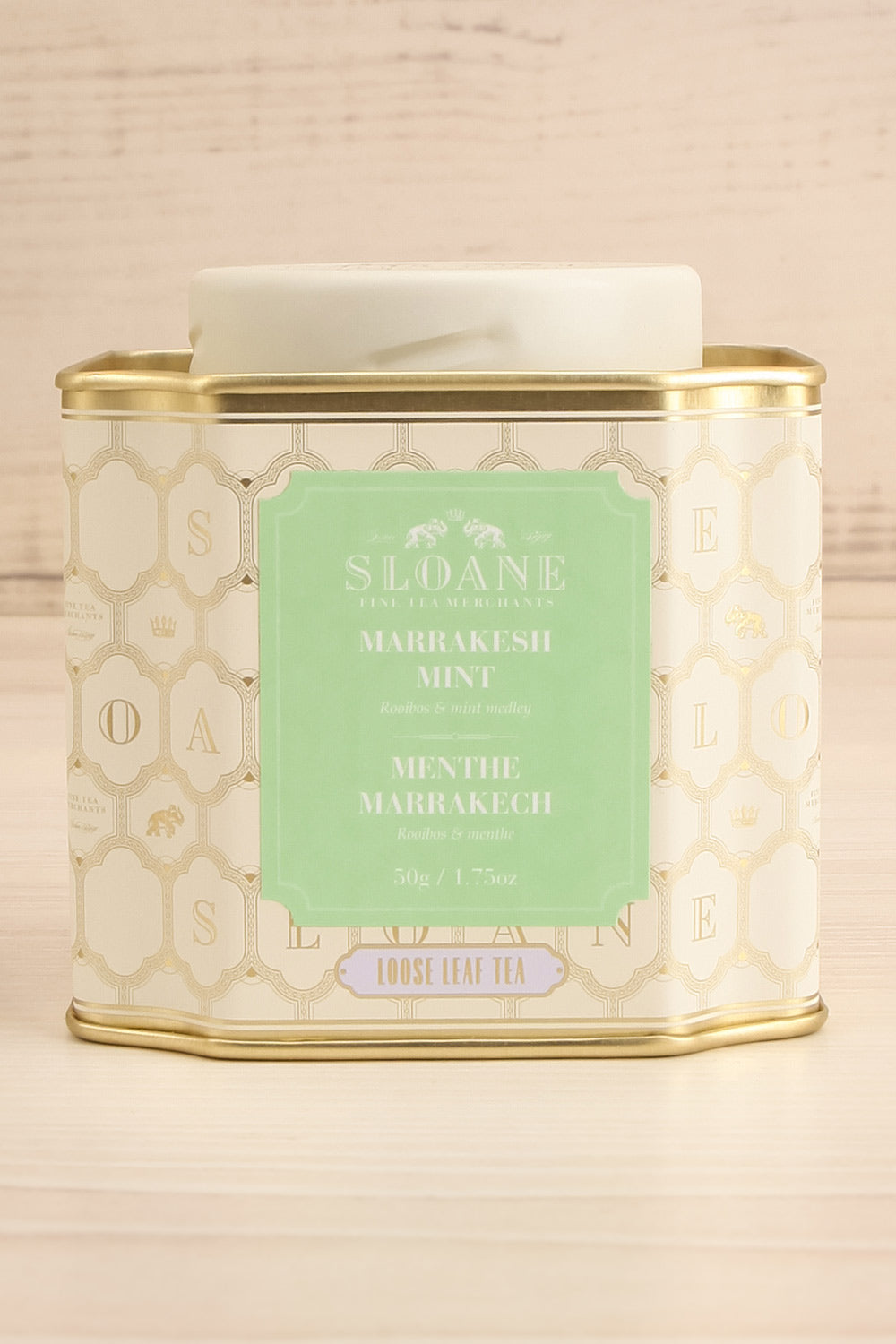 Caddy Marrakesh Mint Loose Leaf Tea | La petite garçonne close-up