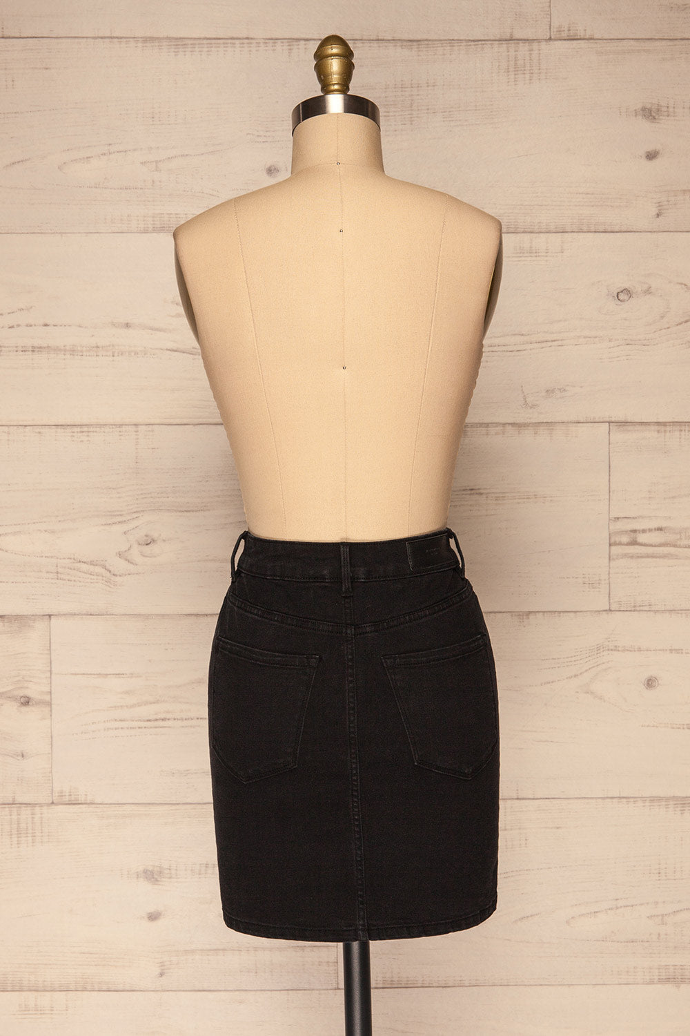 Cahul Storm Black Denim Skirt | La petite garçonne back view