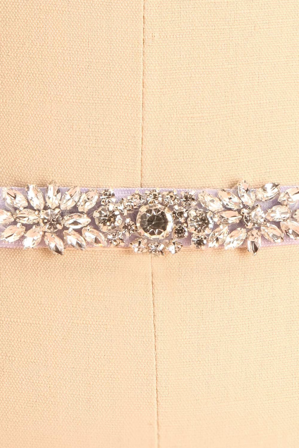 Calathéa Lilas Purple Ribbon Belt with Crystals | Boudoir 1861 2