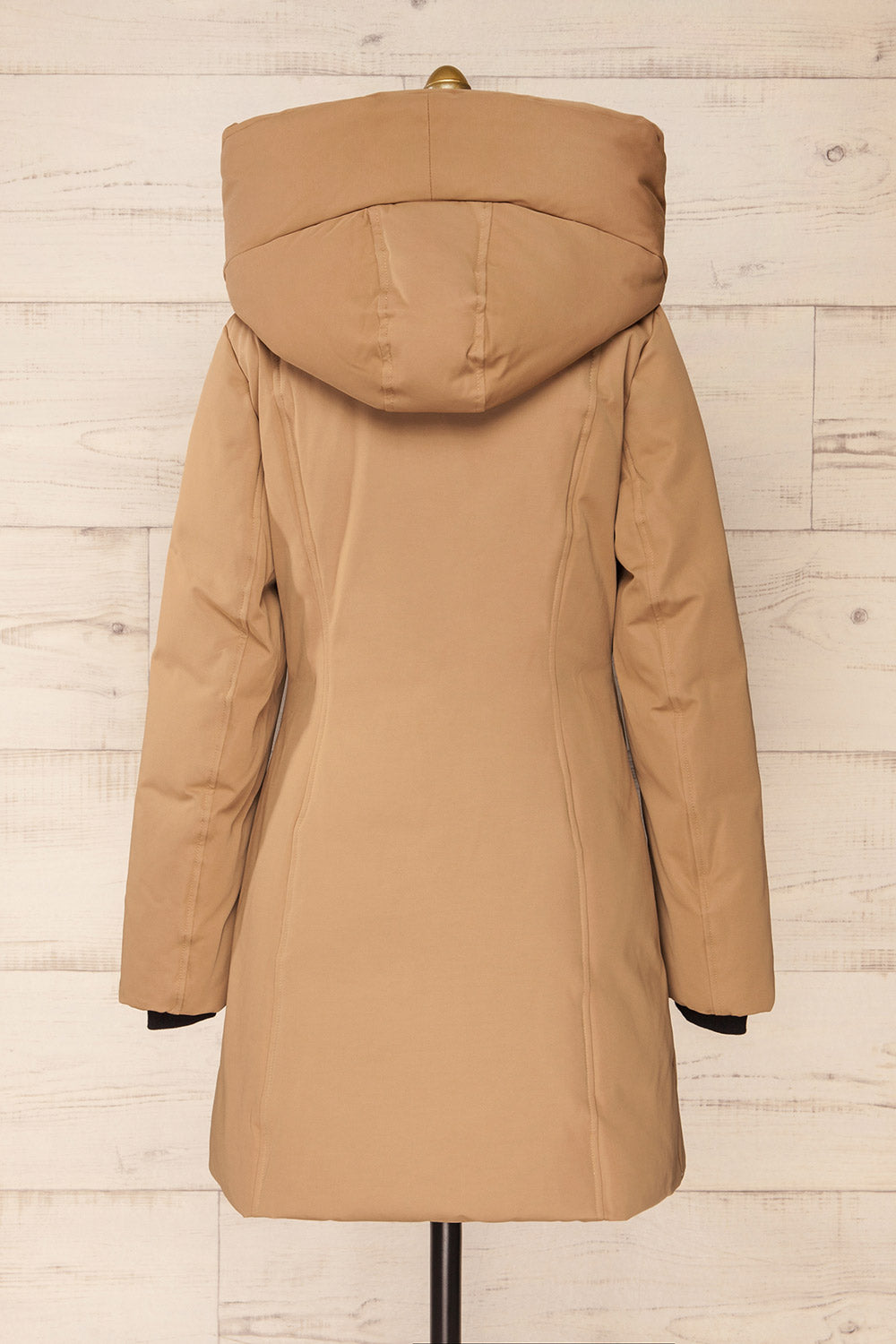 Camelia Beige Quilted Soia&Kyo Parka with Hood | La Petite Garçonne back view