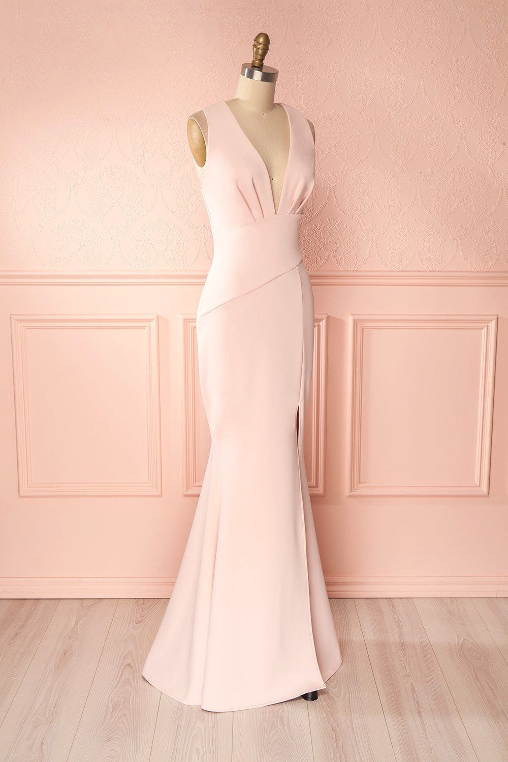 Camila Sunrise Light Pink Mermaid Gown | Boudoir 1861 side view
