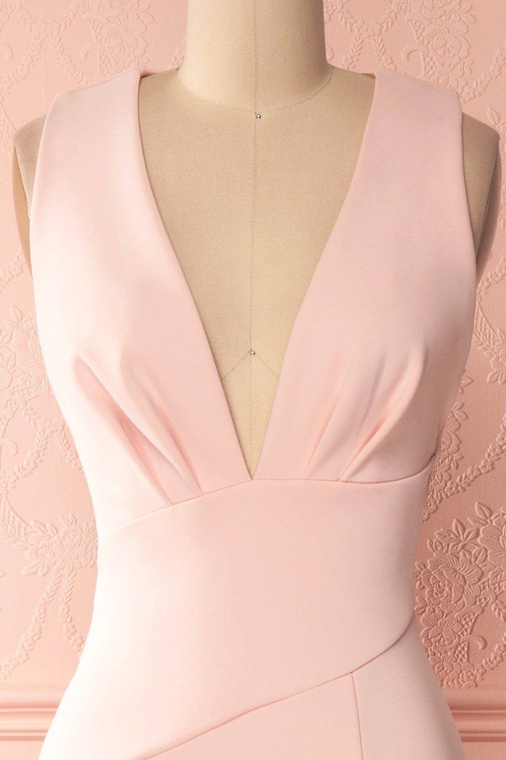 Camila Sunrise Light Pink Mermaid Gown | Boudoir 1861 front close-up