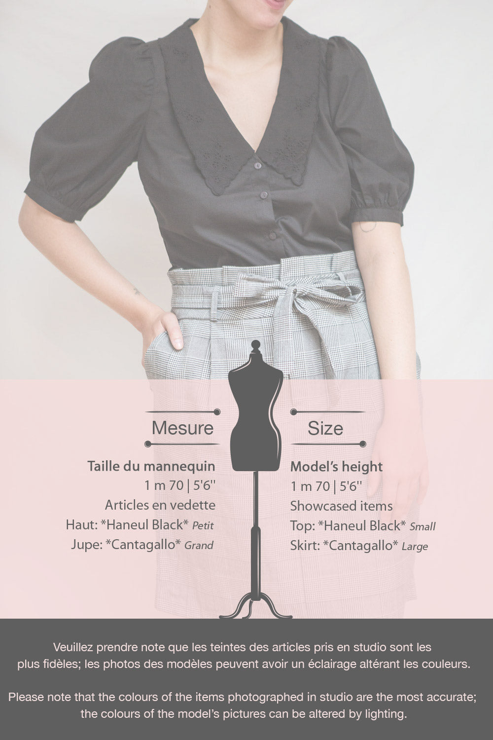 Haneul Black Buttoned Chelsea Collar Blouse | La petite garçonne fiche