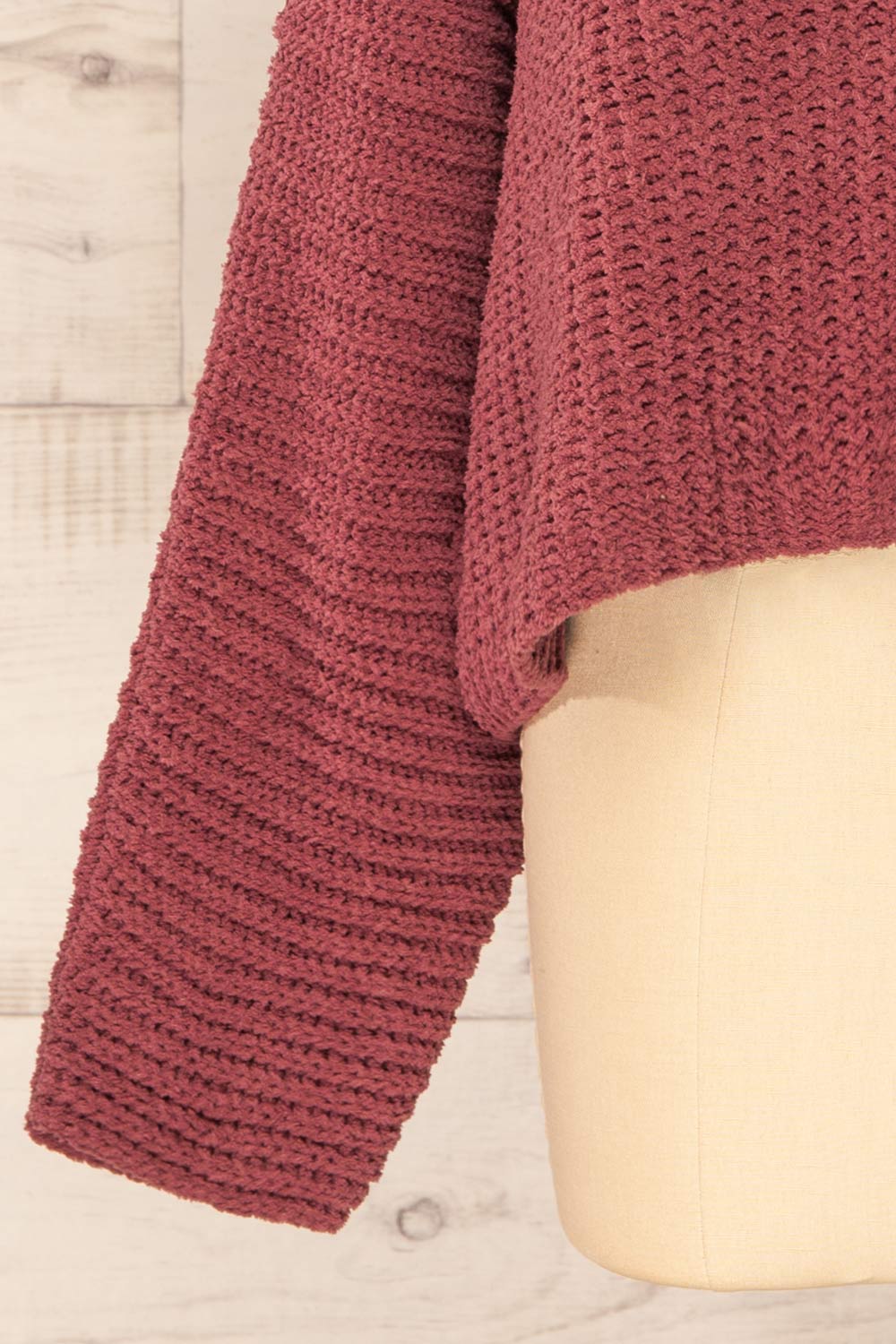 Capzhua Mauve Oversized Knit Cardigan | La petite garçonne bottom