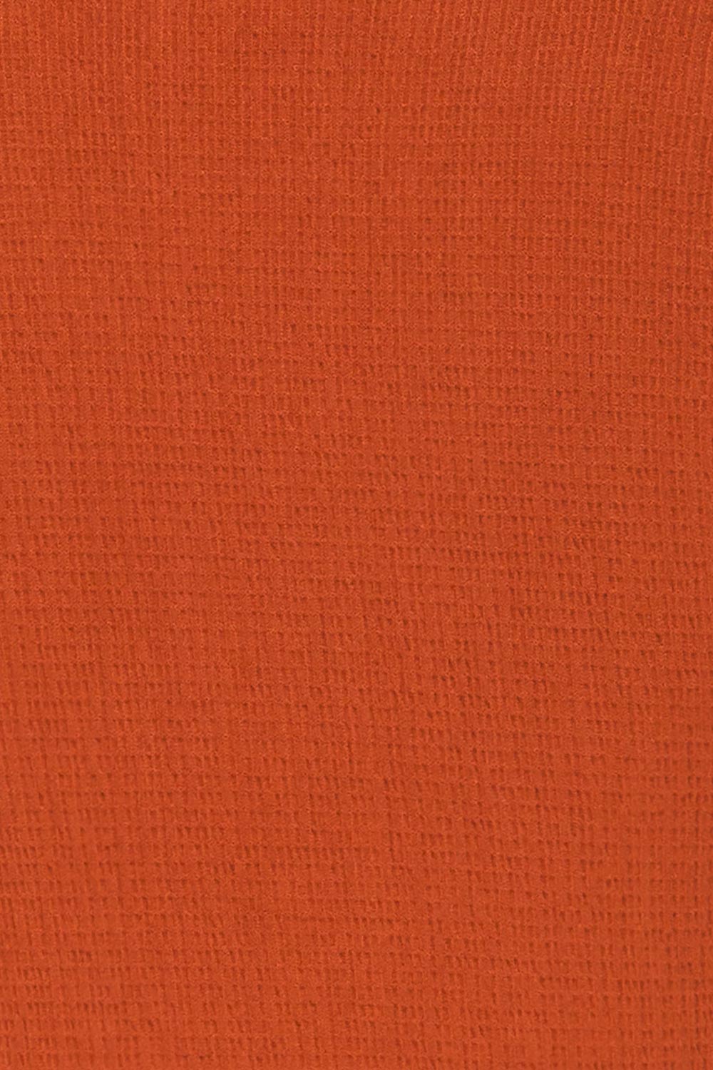 Cardiff Rust Orange V-Neck Knotted Top | La Petite Garçonne fabric detail