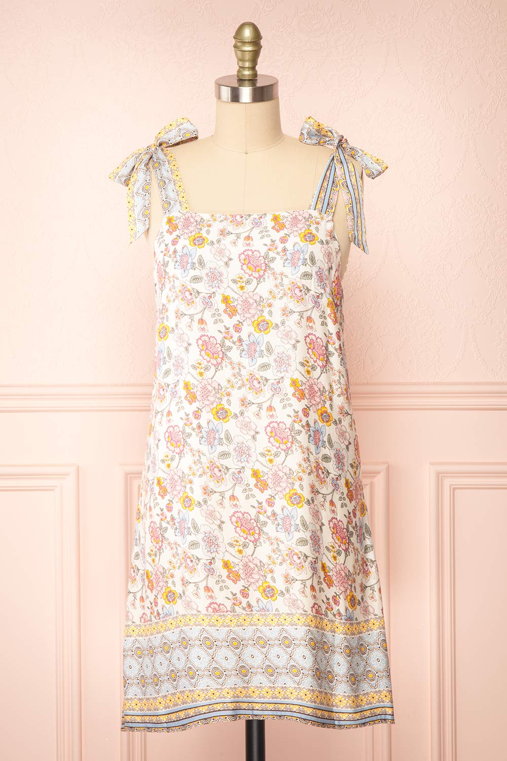 Caroline Short Dress w/ Adjustable Straps | Boutique 1861 front view