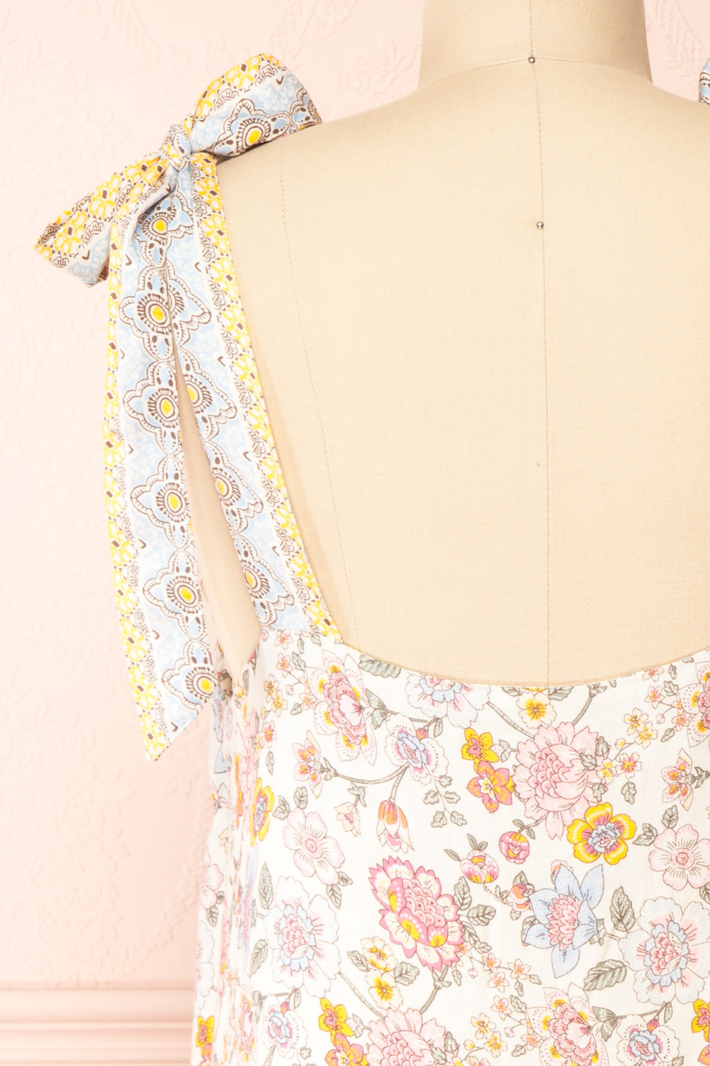 Caroline Short Dress w/ Adjustable Straps | Boutique 1861 back close-up