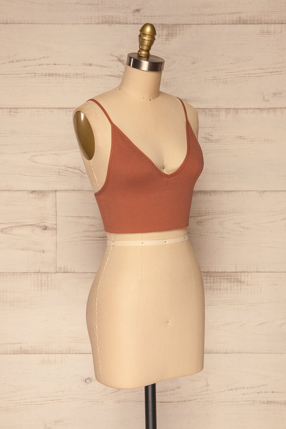 Carpi Clay Stretchable Bralette Crop Top | La petite garçonne side view