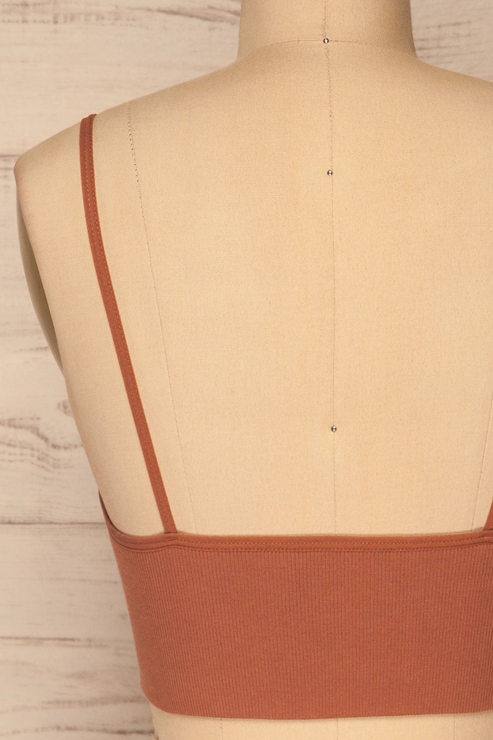 Carpi Clay Stretchable Bralette Crop Top | La petite garçonne back close-up