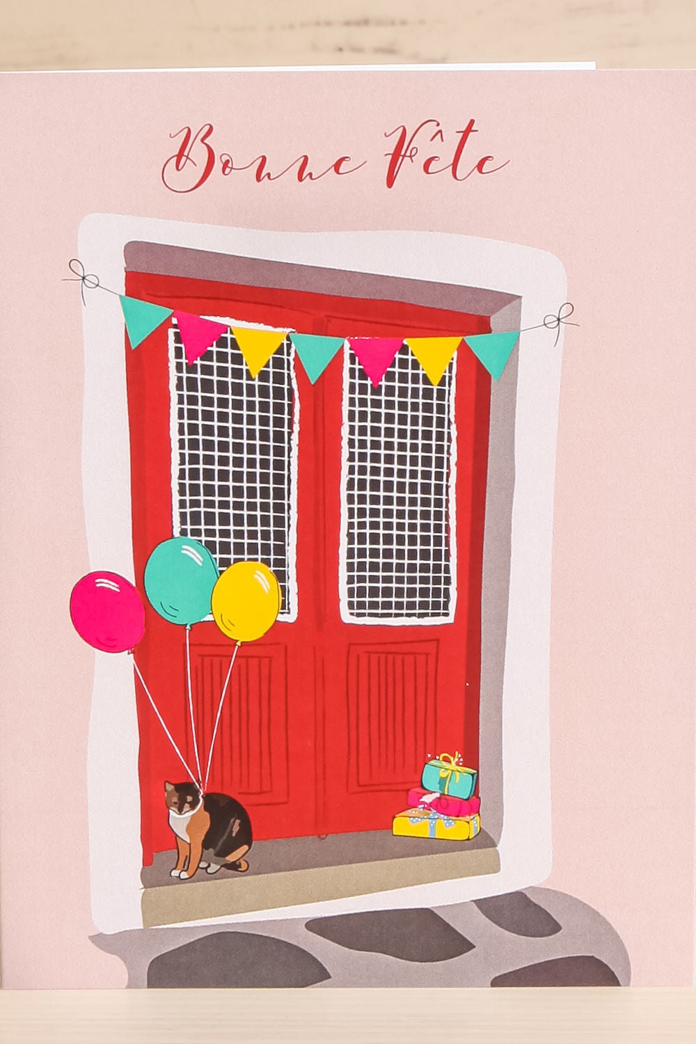 Red Door Bonne Fête Card | Maison Garçonne close-up