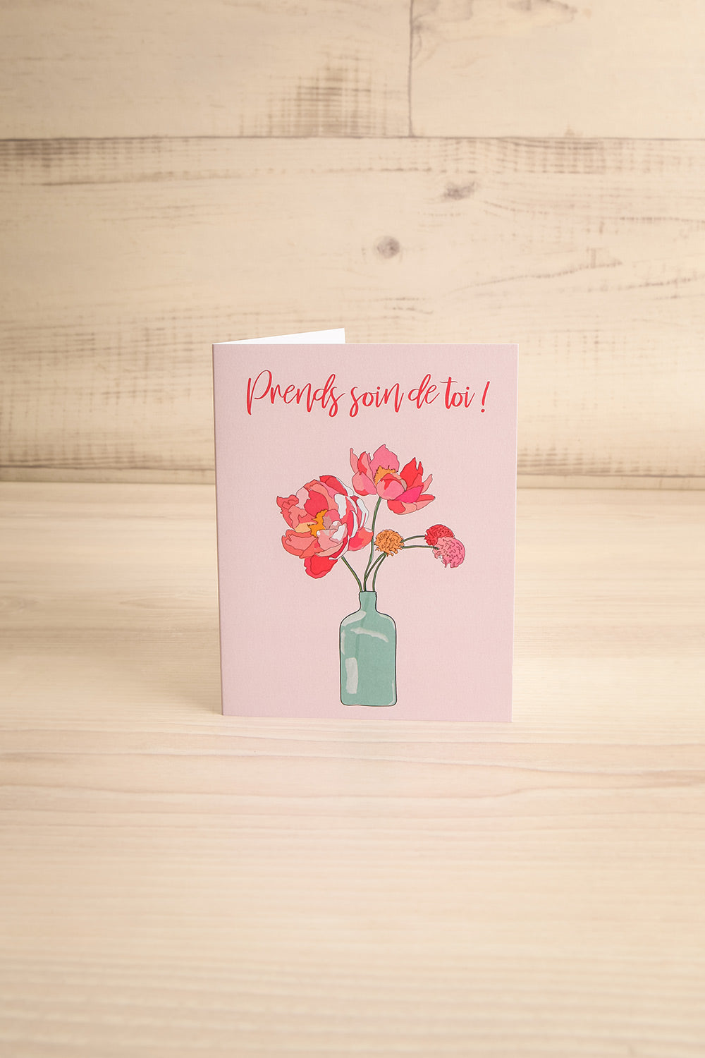 Vase et Pivoine Prends Soin de Toi! Card | Maison garçonne
