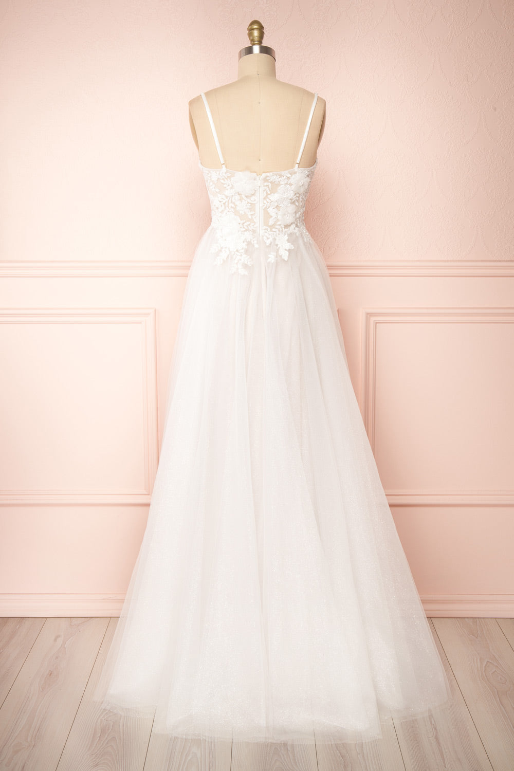 Cassandra Embroidered A-Line Bridal Dress | Boudoir 1861 back