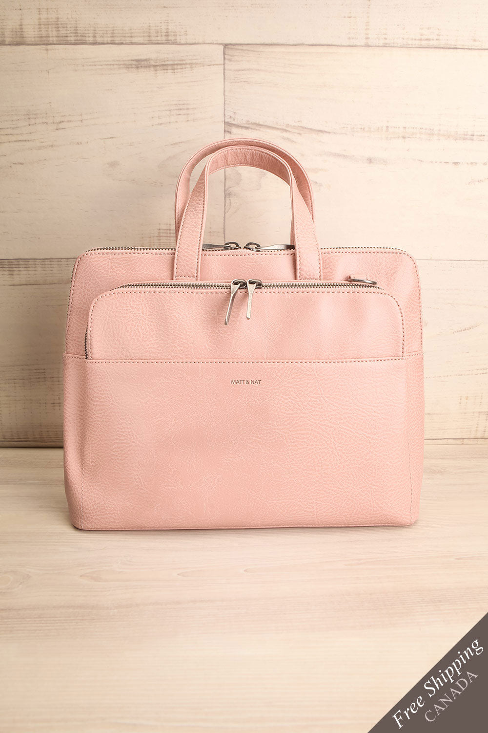 Cassidi Rose Pink Matt & Nat Crossbody Bag front view | La Petite Garçonne