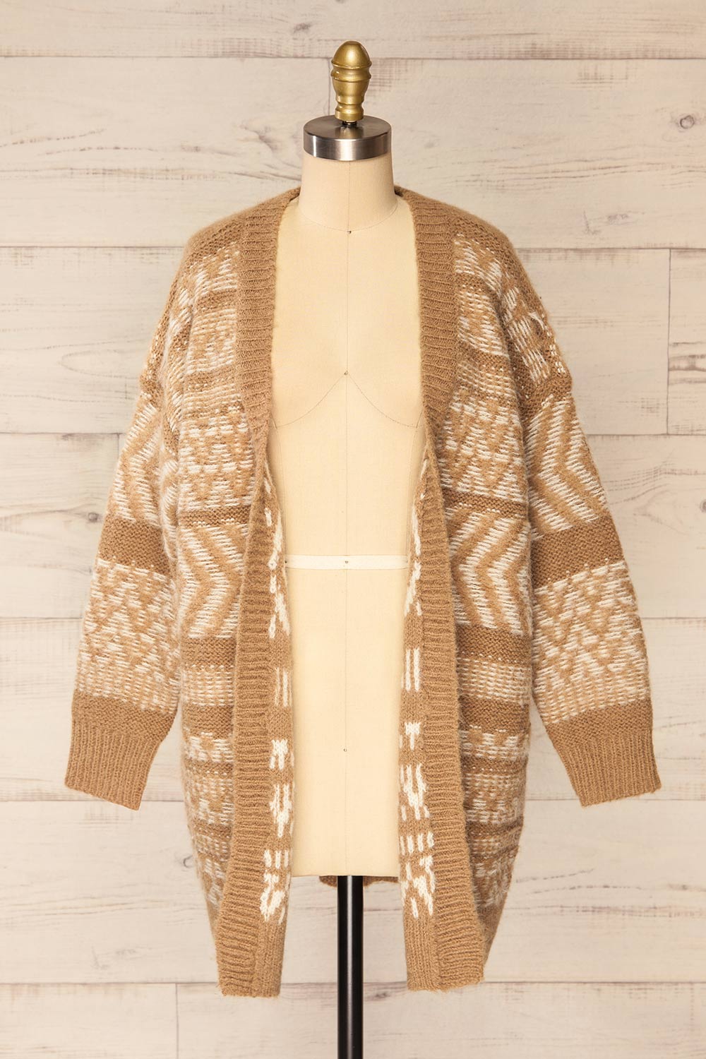 Catamayo Patterned Knit Cardigan w/ Belt | La petite garçonne open view