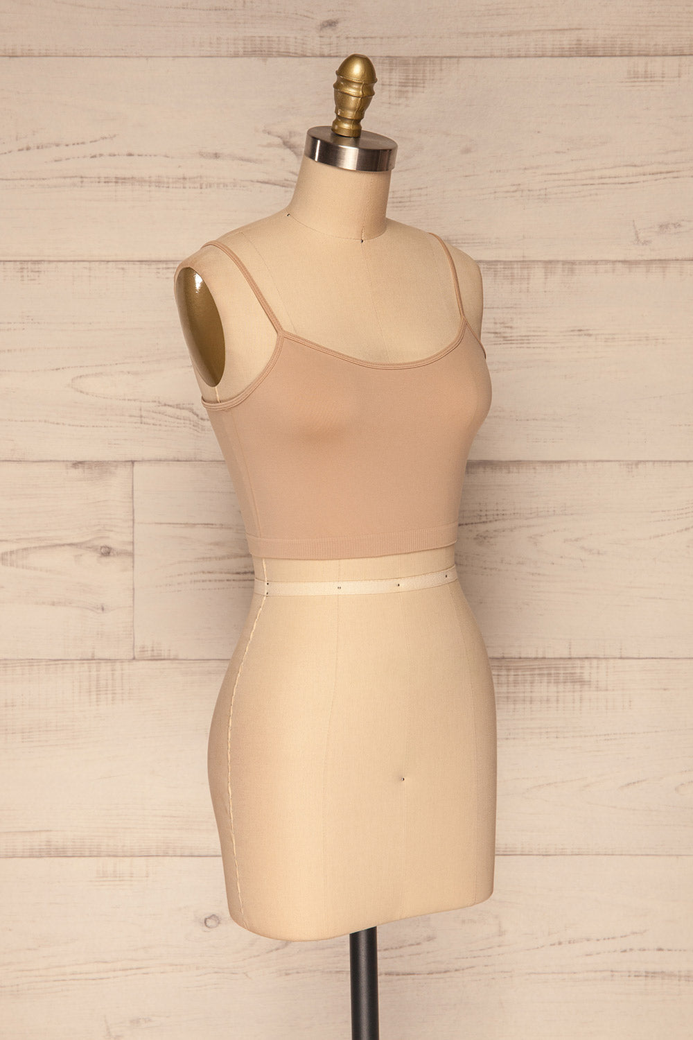 Cento Beige Bralette Crop Top | La petite garçonne side view