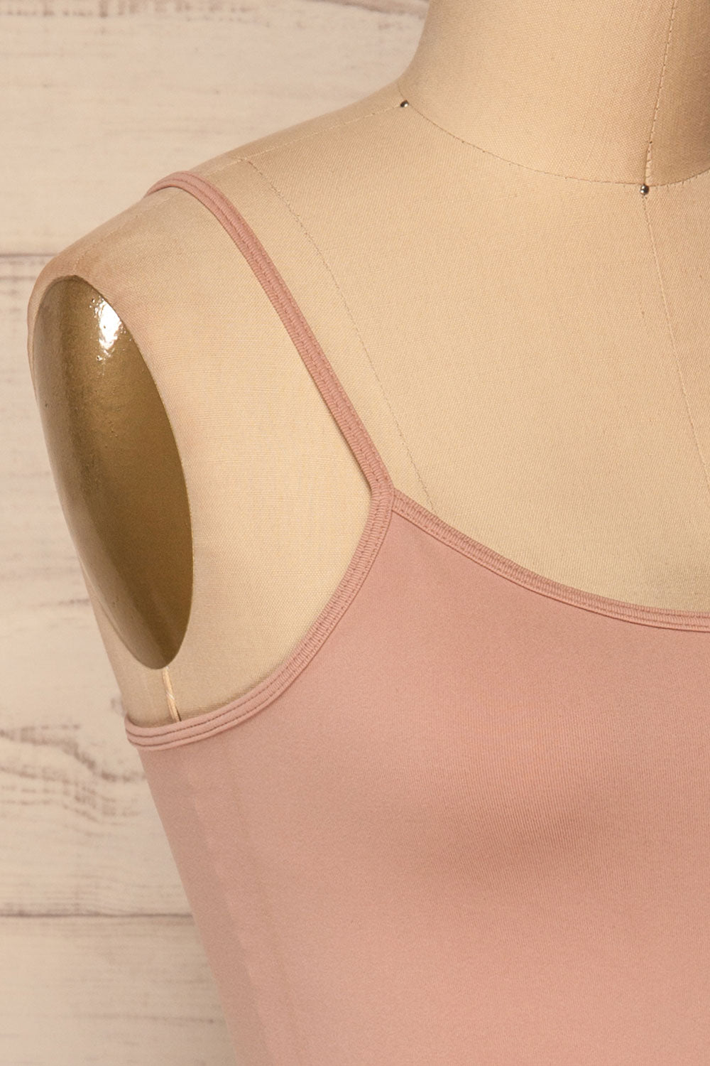 Cento Pink Bralette Crop Top | La petite garçonne side close-up