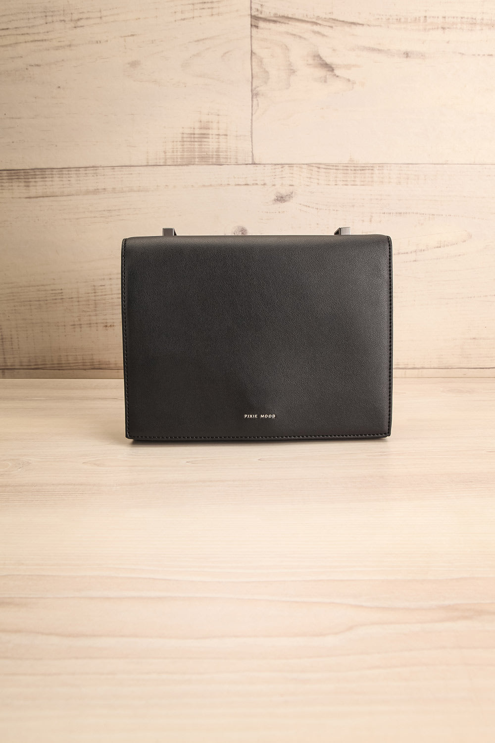 Charlot Black Faux-Leather Pixie Mood Handbag front view | La Petite Garçonne