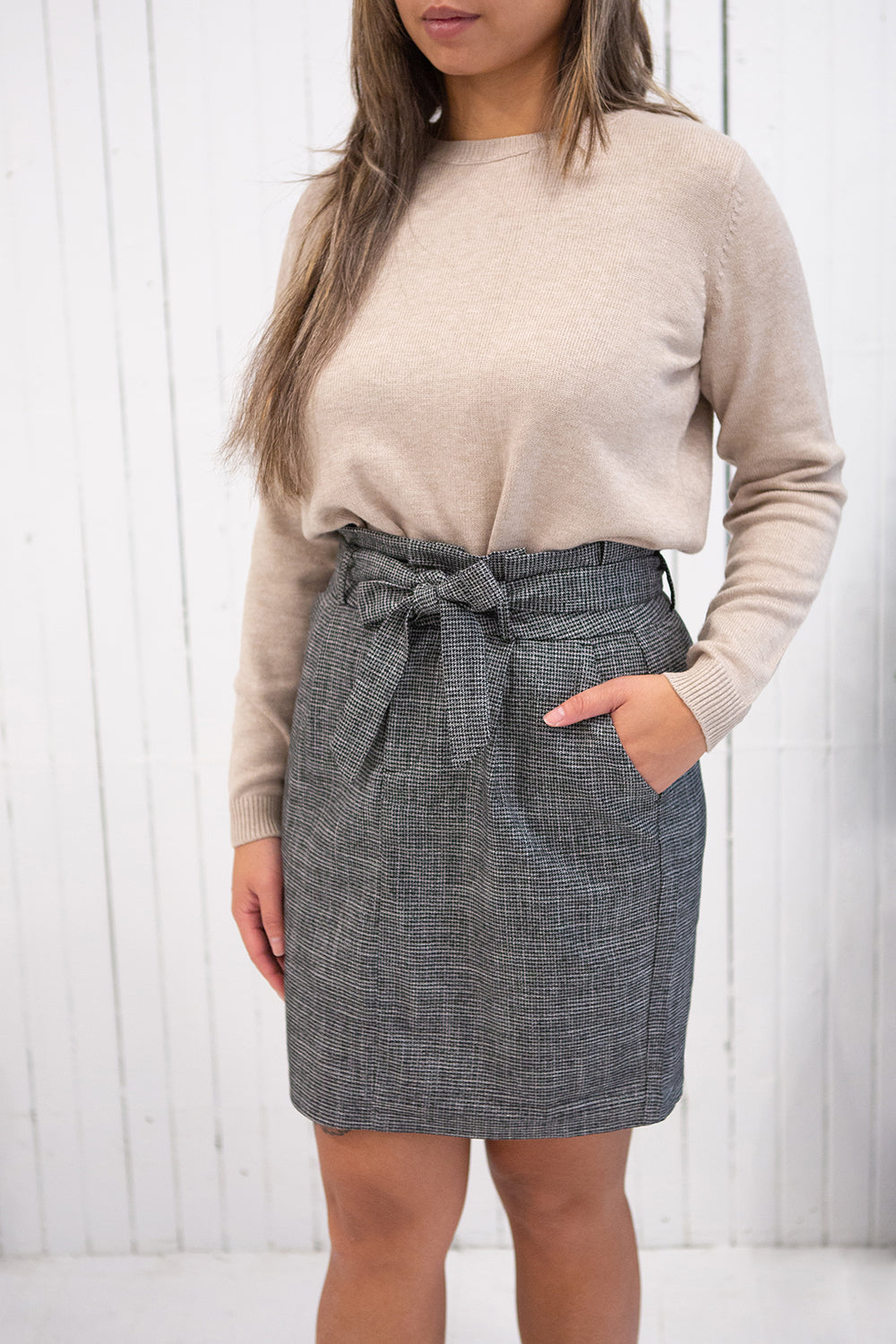 Tavira Beige Long Sleeve Knit Top | La petite garçonne