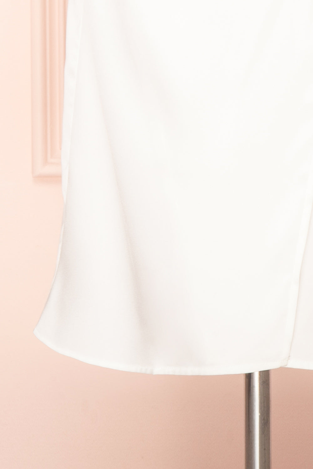 Chloe White Cowl Neck Silky Midi Slip Dress | Boutique 1861 bottom 