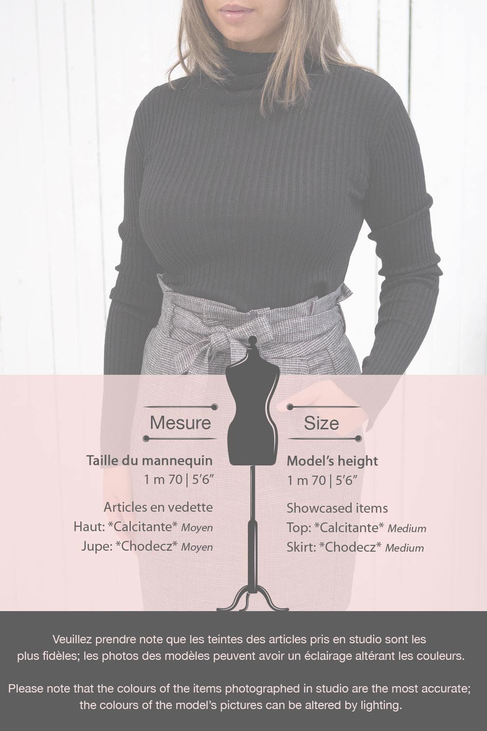 Chodecz Short Grey Houndstooth Skirt | La petite garçonne fiche