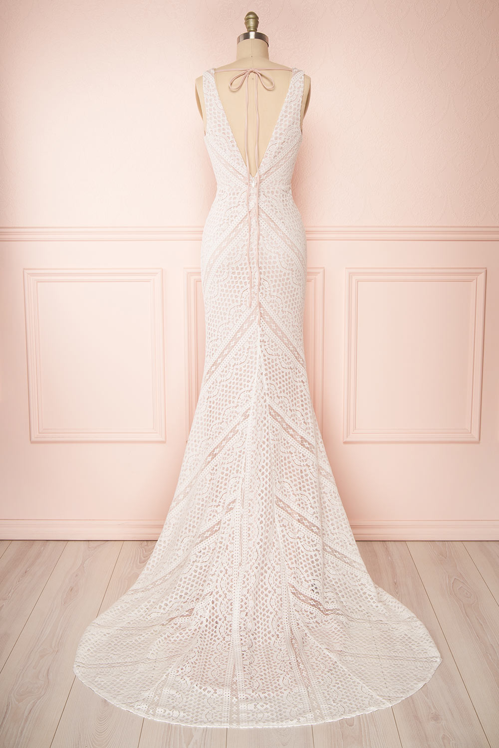 Christiane Lace Bridal Maxi Dress | Boudoir 1861 back view