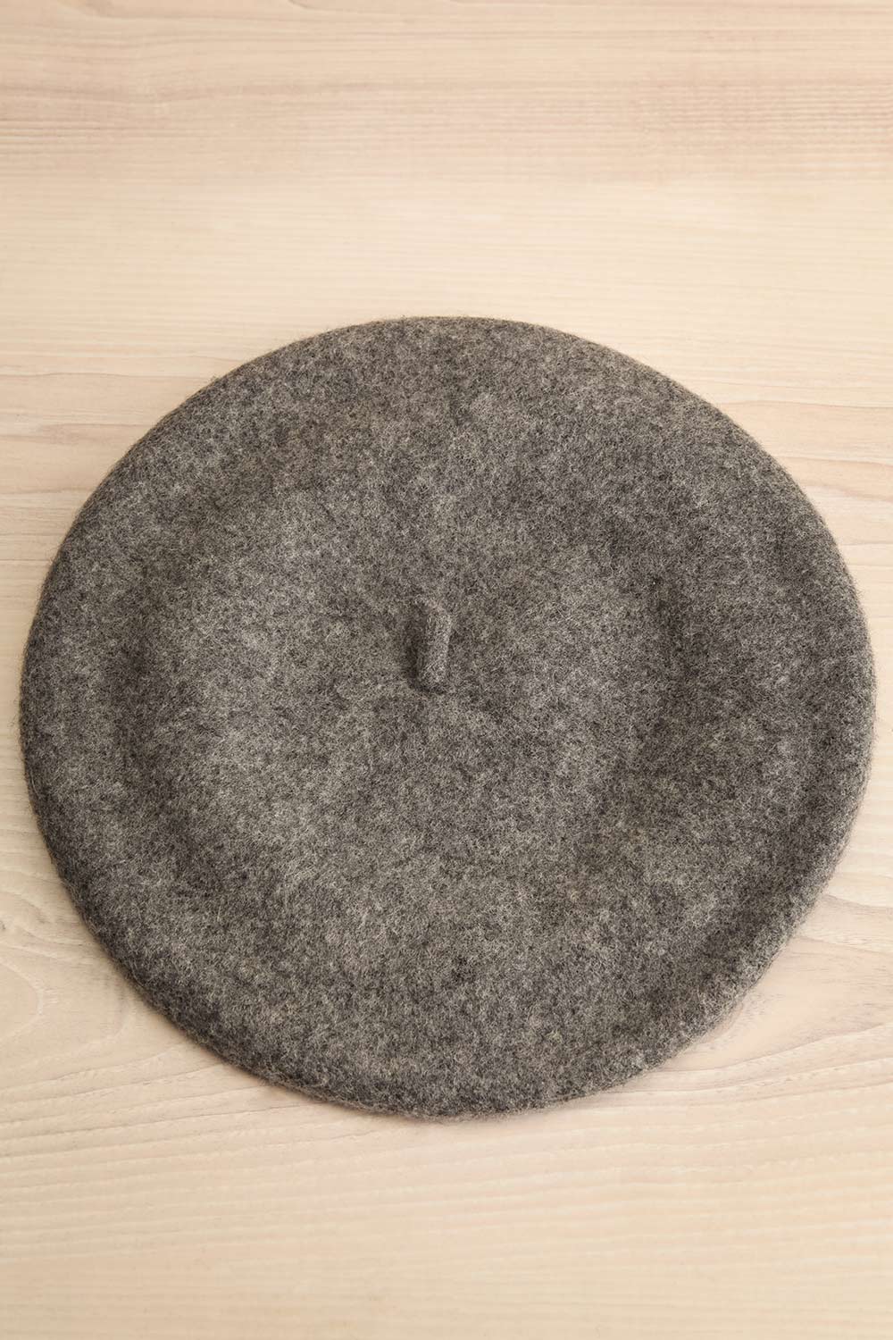 Ciel D'Hiver Grey Wool Beret | La petite garçonne flat view