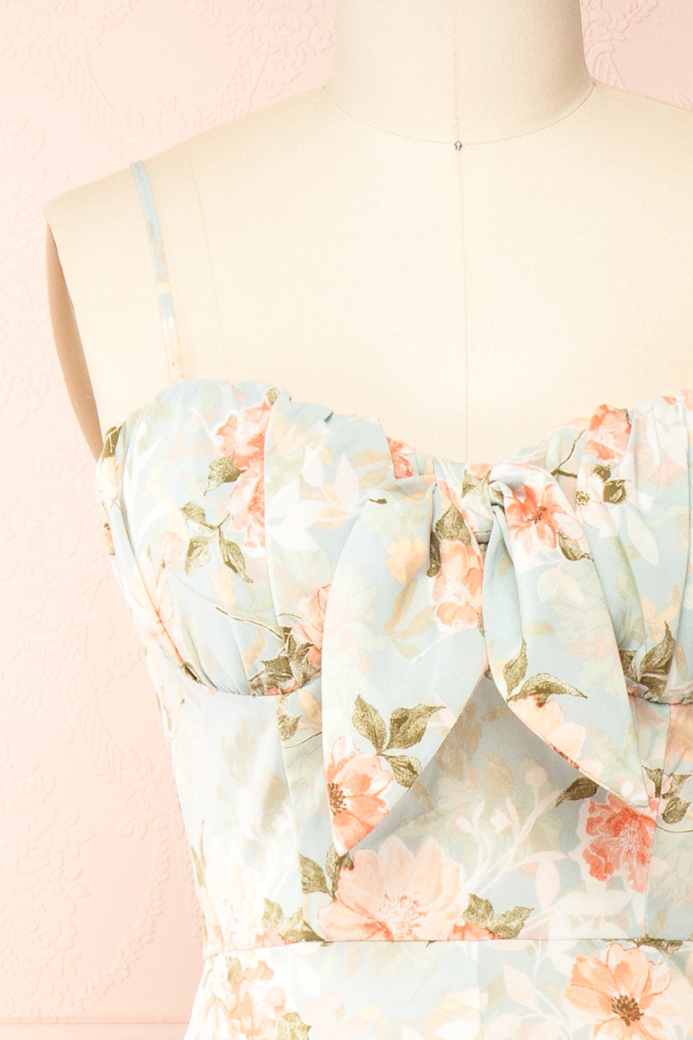 Circinus Floral Romper w/ Adjustable Straps | Boutique 1861 front close-up