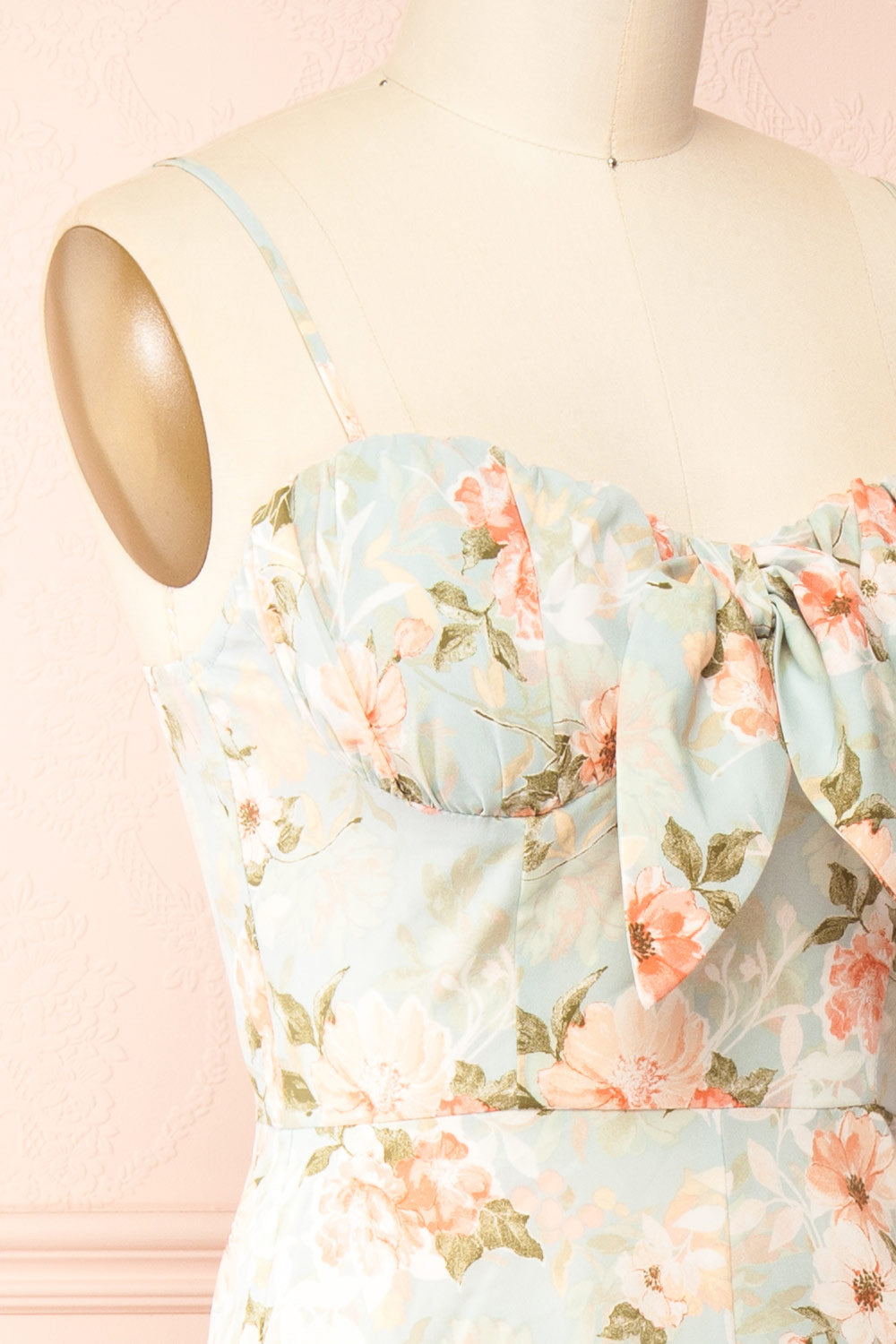 Circinus Floral Romper w/ Adjustable Straps | Boutique 1861 side close-up