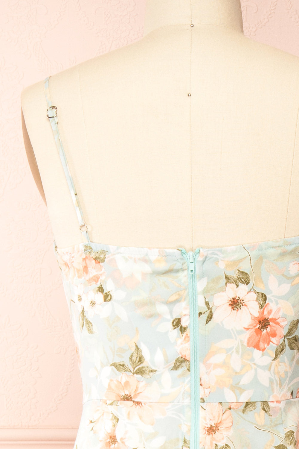 Circinus Floral Romper w/ Adjustable Straps | Boutique 1861 back close-up