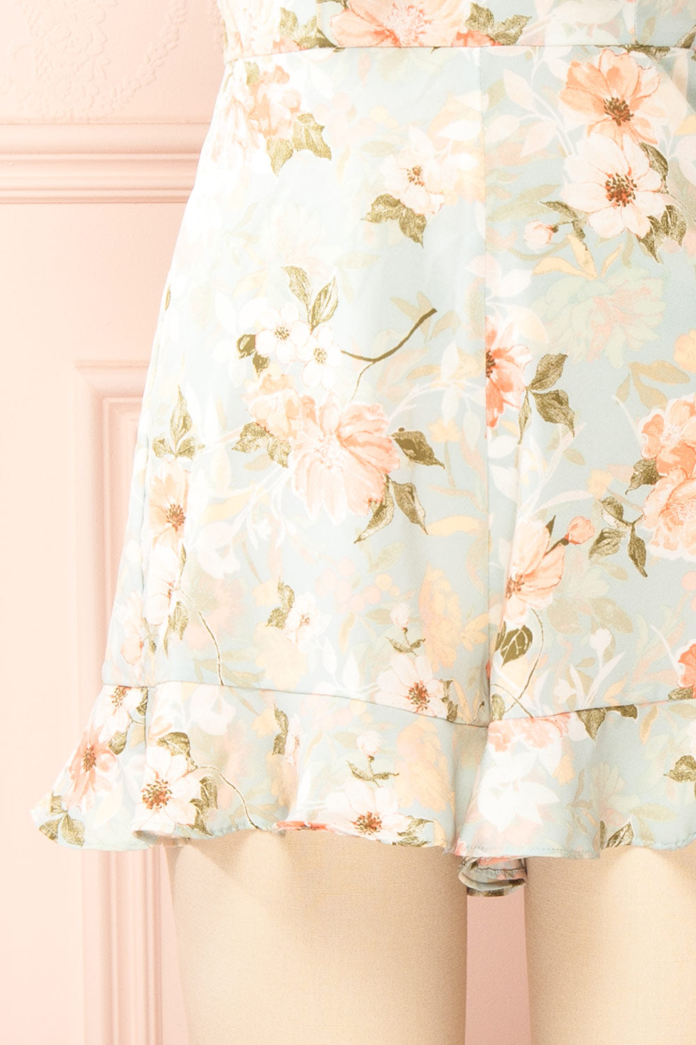 Circinus Floral Romper w/ Adjustable Straps | Boutique 1861 bottom view