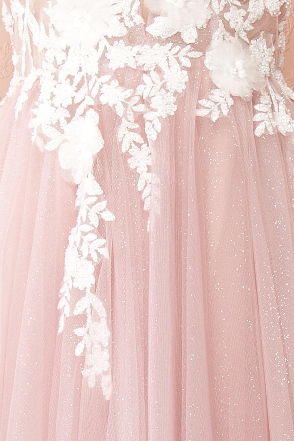 Clara Mauve Maxi Tulle Dress with Lace Bodice | Boudoir 1861 fabric