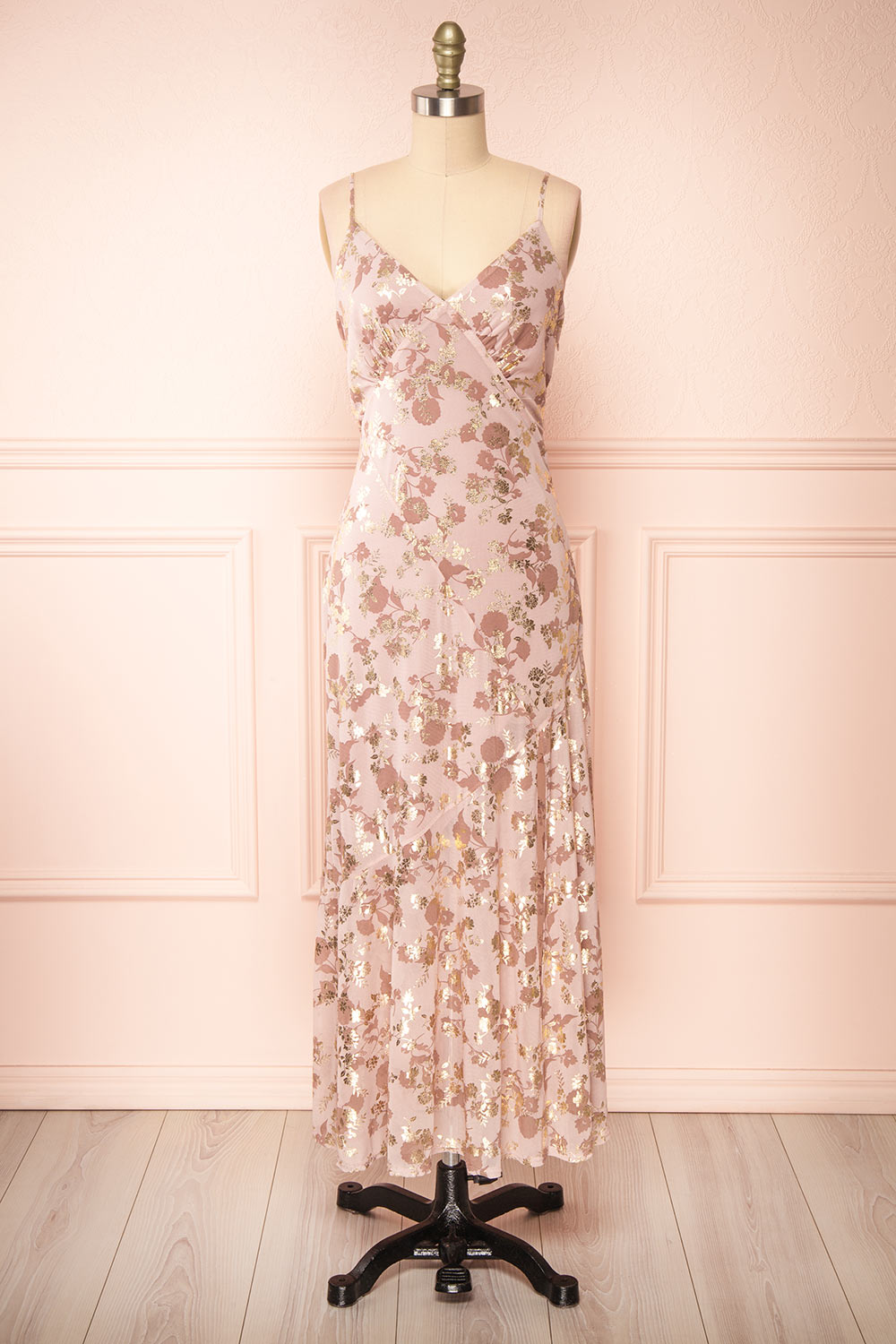 long sleeve cold shoulder chiffon bridesmaid dress Windsor Mikayla Off-Shoulder Mermaid Floral Formal Dress in Mauve | Size: XS
