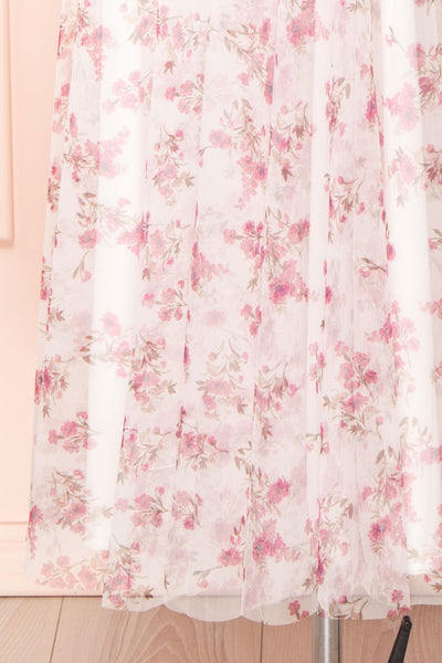 Claudie Plunging Neckline Tulle Midi Dress | Boutique 1861details