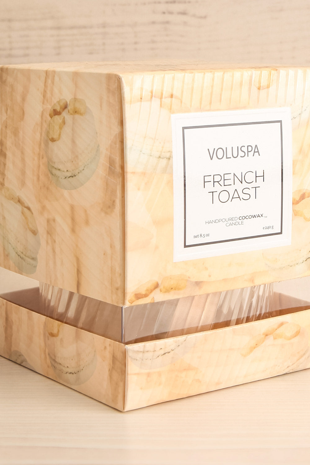 Cloche Candle French Toast | Voluspa | La Petite Garçonne box close-up