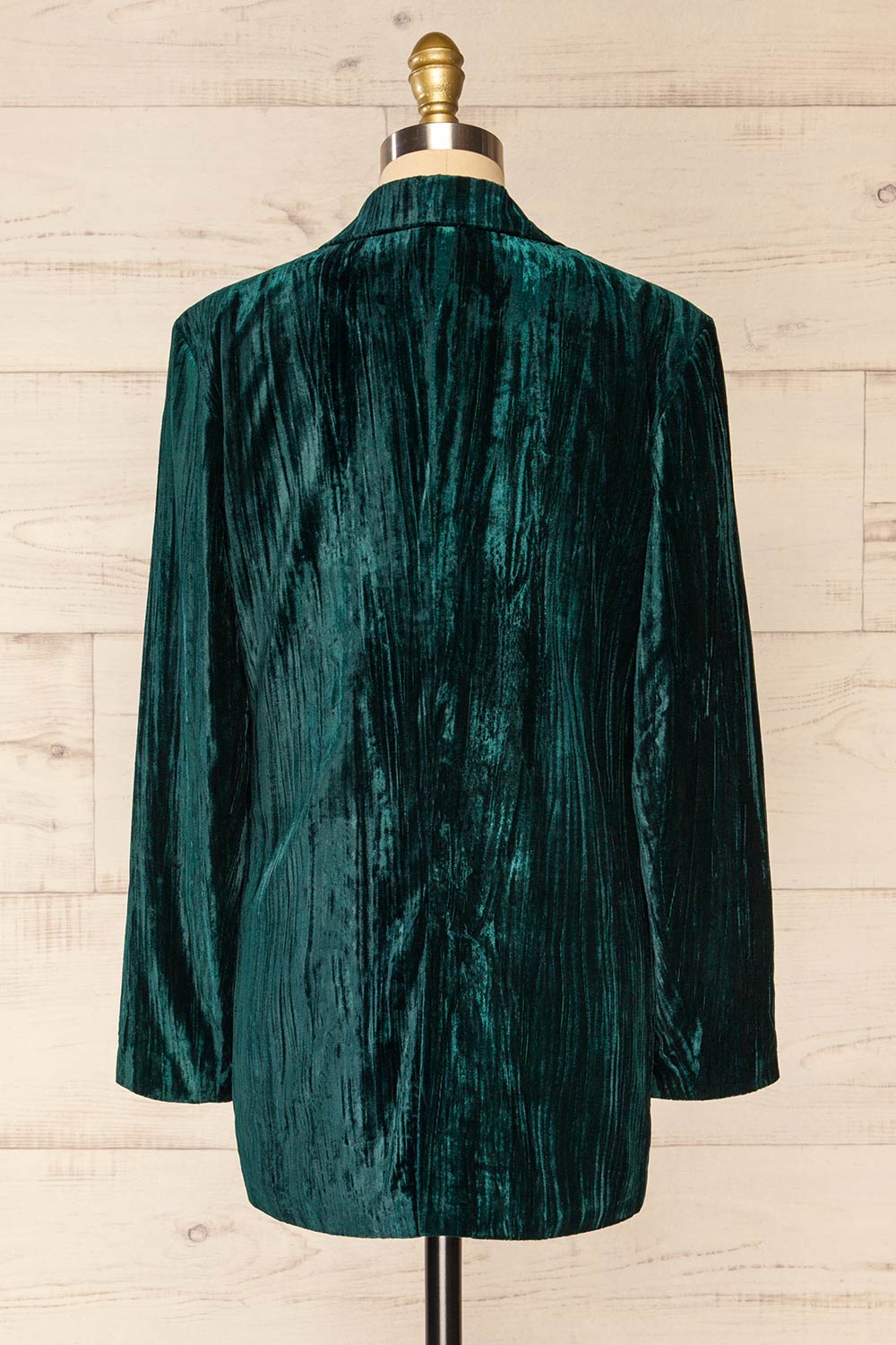Cordoue Green Velvet Blazer | La petite garçonne back view