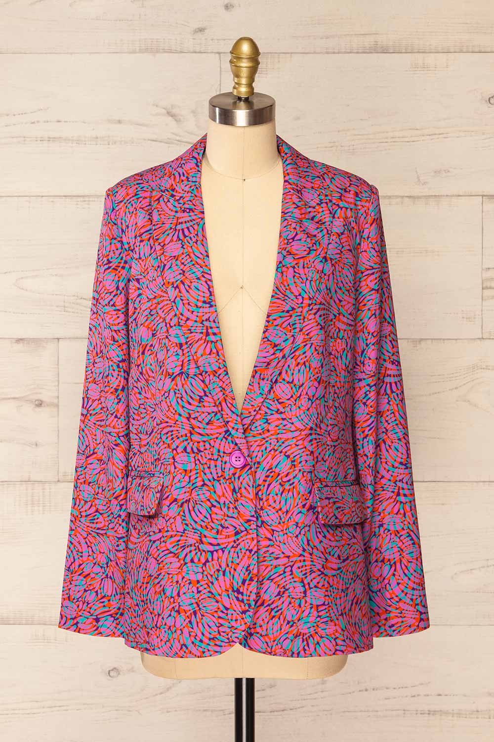 Cornella Psychedelic Pattern Blazer | La petite garçonne front view