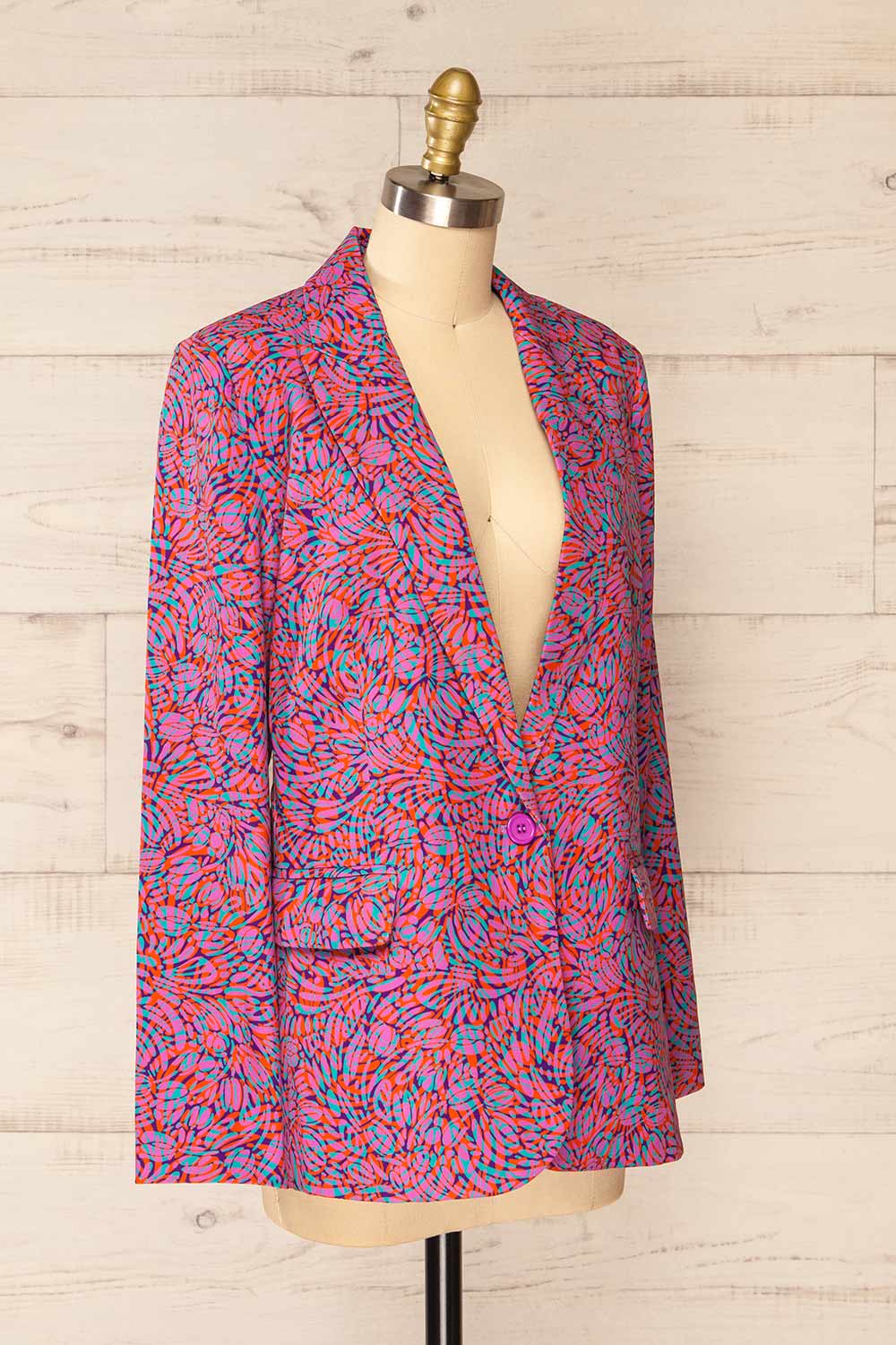 Cornella Psychedelic Pattern Blazer | La petite garçonne side view