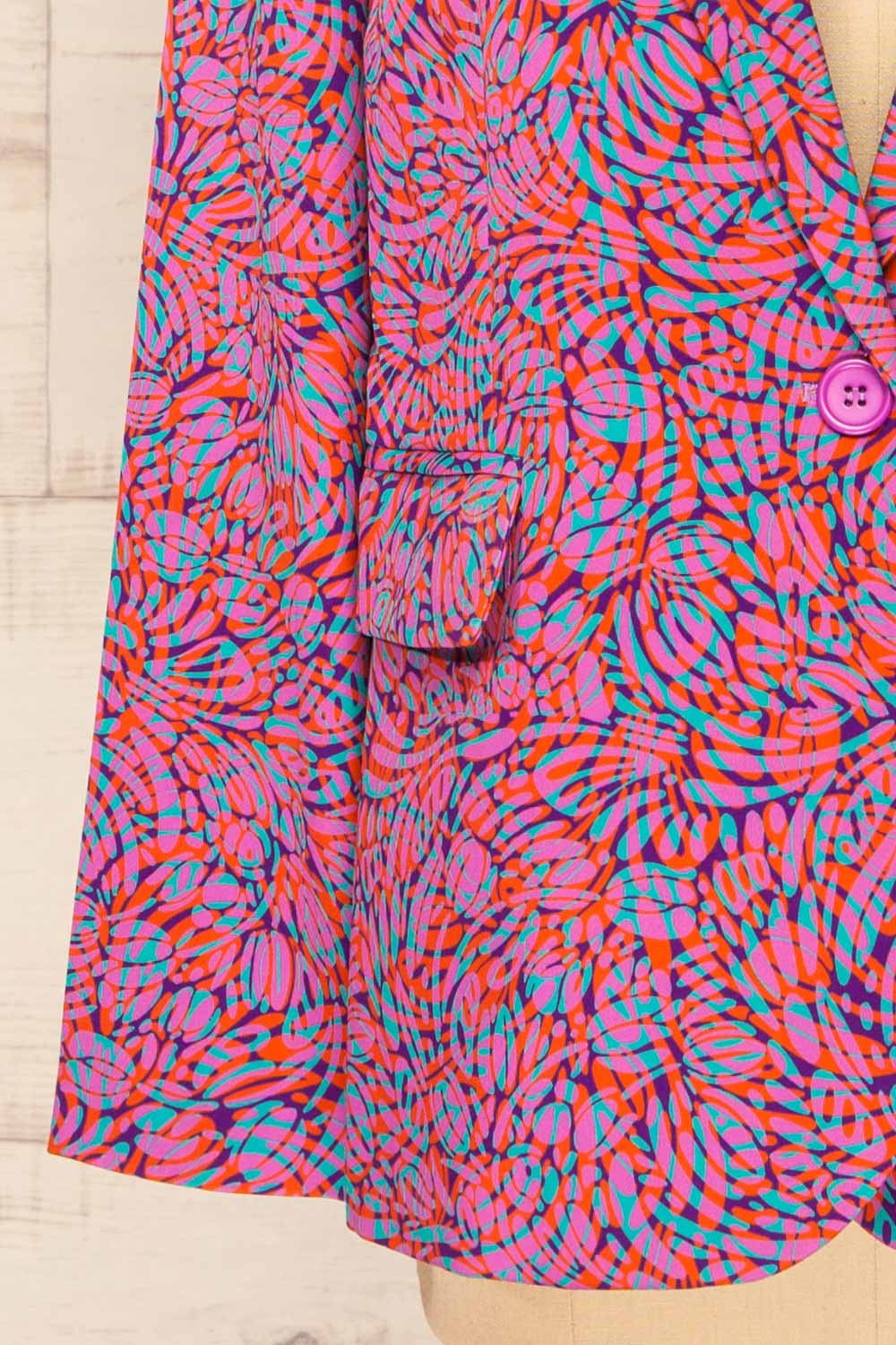 Cornella Psychedelic Pattern Blazer | La petite garçonne sleeve