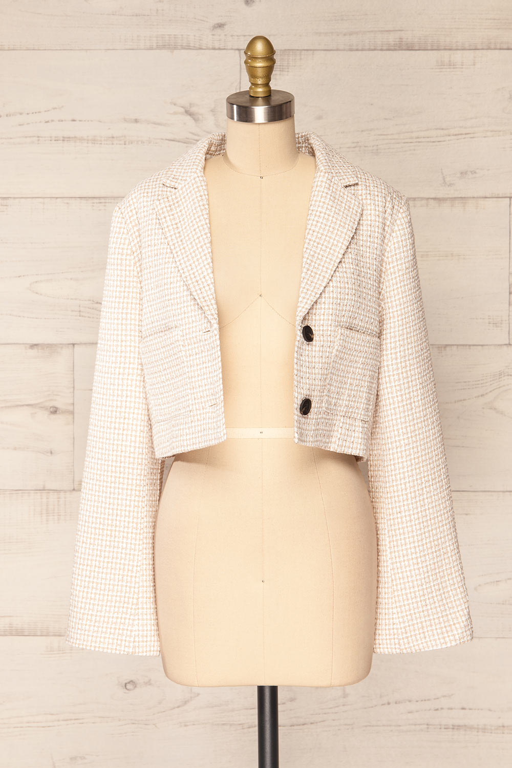 Cornino Cropped Tweed Blazer | La petite garçonne open view