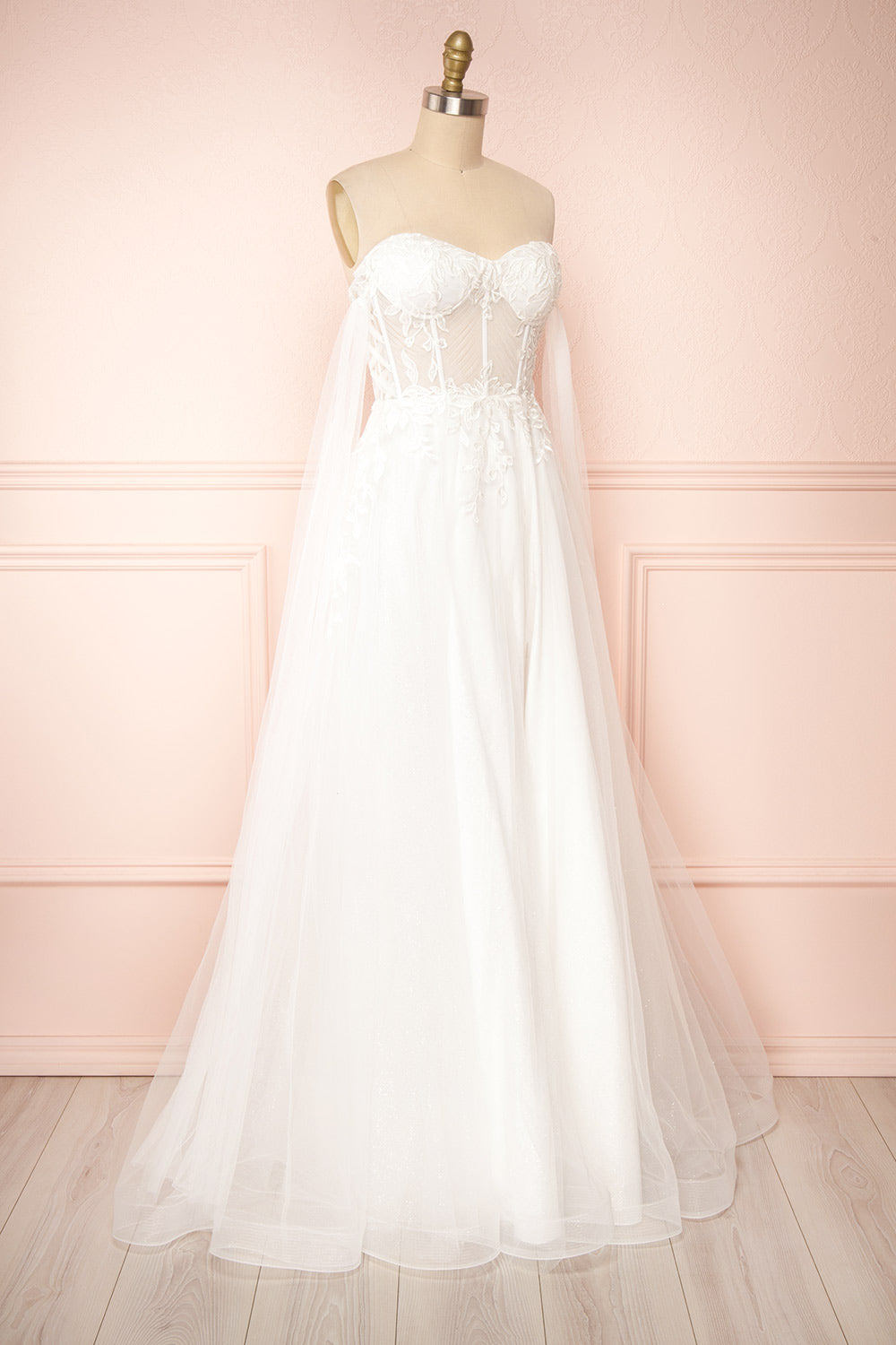 Cossette Strapless Corset Maxi Dress | Boudoir 1861 side view