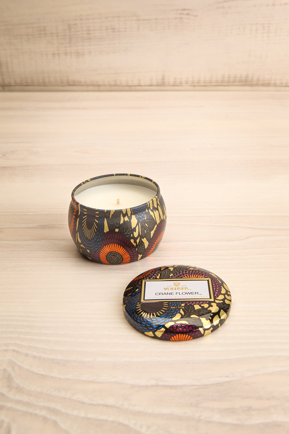 Mini Tin Candle Crane Flower | La petite garçonne open