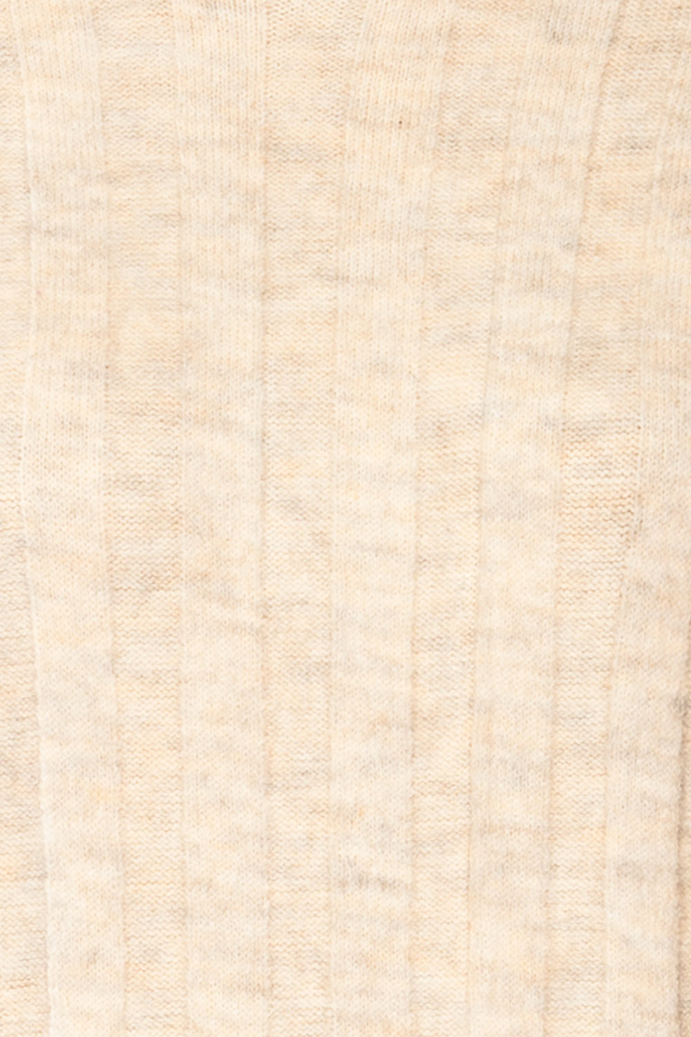 Cuenca Ivory Ribbed Mock Neck Knit Top | La petite garçonne fabric